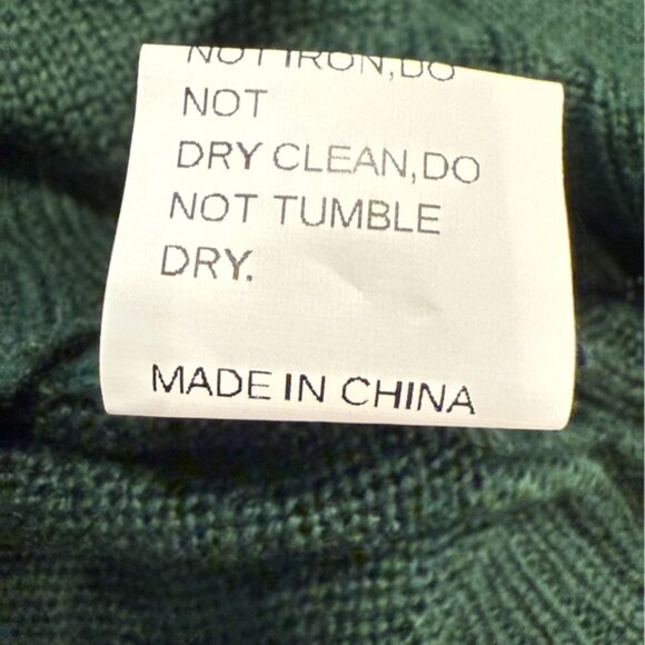 Viva Boutique forest green sweater pearl embellishments long sleeves crewneck M - Picture 7 of 11